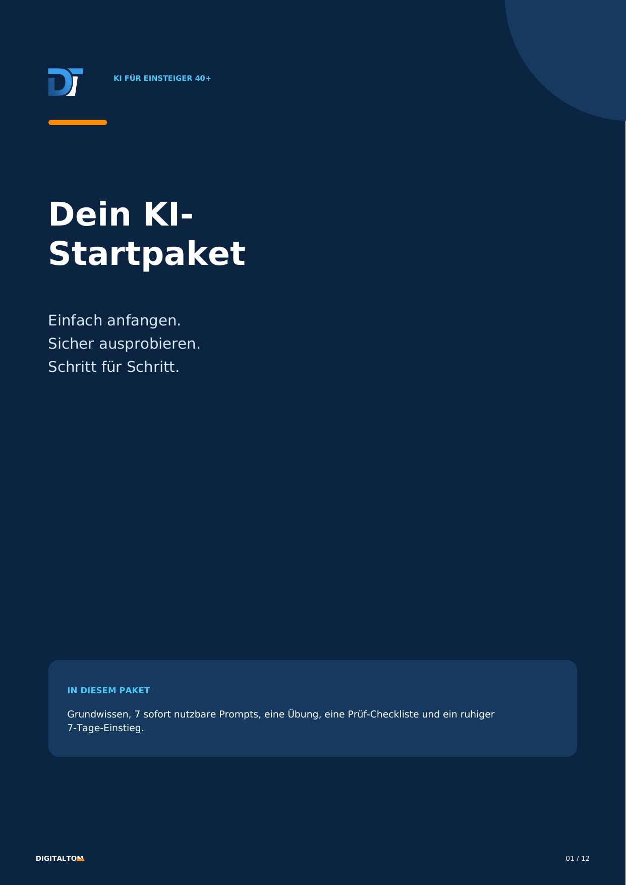 Cover des DigitalTom KI-Startpakets